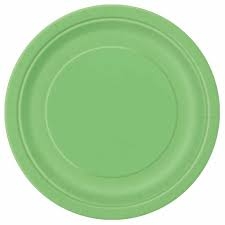 8 LIME GREEN 9'' PLATES ()